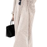 Casual Long Sleeve Striped Cotton Long Shirt Dress