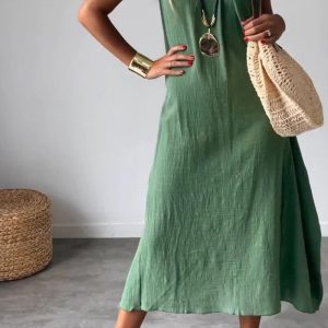 Sleeveless Linen Tank Dress