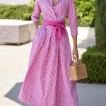 Vintage Plaid Button Long Shirt Dress